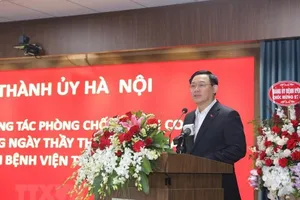 Bí thư Thành ủy Hà Nội Vương Đình Huệ. Ảnh: TTXVN