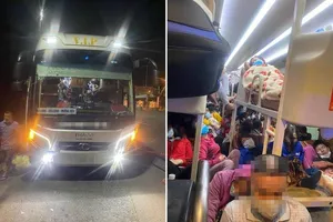 Xe 38 chỗ 'nhét’ 95 người, hành khách cầu cứu CSGT 