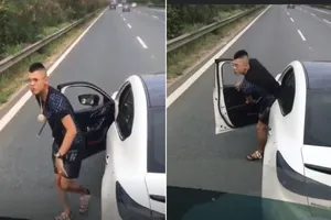 Tài xế chặn đầu xe tải trên cao tốc bị CSGT tước GPLX