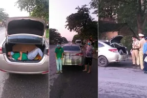 Trốn trong cốp xe ô tô để ‘thông’ chốt kiểm dịch COVID-19