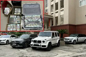 Cận cảnh dàn siêu xe và cả vali tiền bị thu giữ của ‘ông trùm’ cờ bạc ngàn tỉ