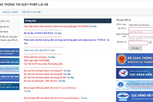 Bộ GTVT cảnh báo website giả mạo tra cứu giấy phép lái xe