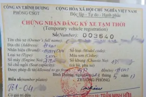 ​Loại xe nào phải đăng ký tạm thời?