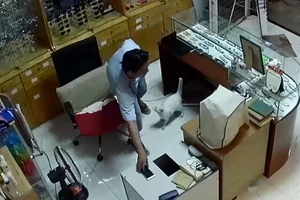 Camera chộp được mặt tên trộm trong tiệm mắt kính