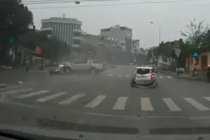 Clip tai nạn kinh hoàng ở Hải Dương