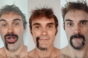 Một số chữ cái được tạo hình từ bộ râu của một người đàn ông Anh trong hoạt động hưởng ứng sự kiện vì sức khoẻ nam giới Movember năm 2025. Nguồn: INSTAGRAM/movember_uk