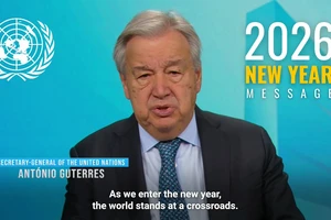 Thông điệp trước thềm năm mới 2026 của Tổng thư ký LHQ Antonio Guterres. Ảnh: un.org