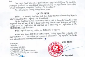 Một cán bộ tư pháp - hộ tịch bị buộc thôi việc vì dùng học bạ giả