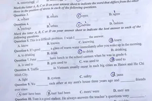 Kon Tum: Sẽ kiểm điểm tập thể, cá nhân trong vụ lộ đề thi môn tiếng Anh 