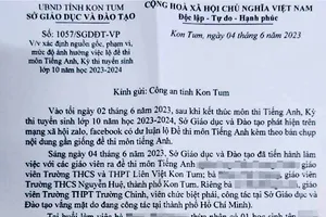Đề nghị công an vào cuộc điều tra nghi vấn lộ đề thi vào lớp 10