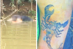 Người đàn ông tử vong chưa rõ danh tính có hình xăm bọ cạp
