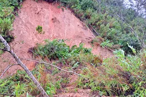 Kon Tum: Sạt lở đường Đông Trường Sơn gây ách tắc hoàn toàn