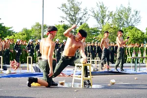 Màn trình diễn võ thuật ấn tượng trong ngày ra quân trấn áp tội phạm của Công an tỉnh Gia Lai 