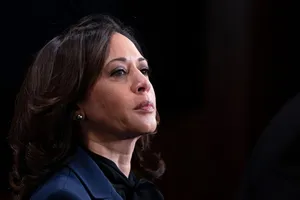 Phó Tổng thống Mỹ Kamala Harris trong một cuộc họp báo hồi tháng 2-2020. Ảnh: AP