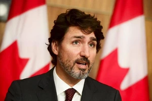 Thủ tướng Canada - ông Justin Trudeau trong một cuộc họp báo ở thủ đô Ottawa hồi tháng 11-2020. Ảnh: AFP