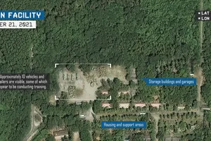 Ảnh vệ tinh chụp cơ sở do thám Mộc Miên của Trung Quốc trên đảo Hải Nam vào tháng 11-2021. Ảnh: CSIS