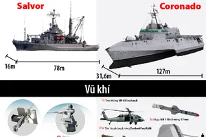 Trang bị của 2 tàu hải quân Mỹ cập cảng Cam Ranh