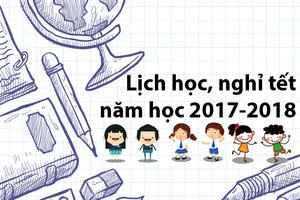 Lịch học, nghỉ Tết năm học 2017-2018 