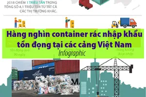 Hàng ngàn container rác nhập khẩu tồn đọng tại các cảng Việt 