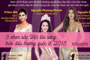 3 nhan sắc Việt tỏa sáng trên đấu trường quốc tế 2018