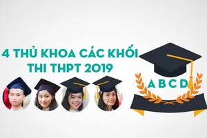 Điểm khác nhau của 4 thủ khoa các khối thi THPT quốc gia 2019