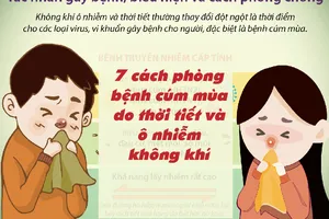 7 cách phòng bệnh cúm mùa do thời tiết và ô nhiễm không khí