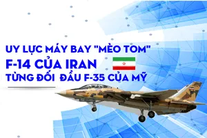 Uy lực máy bay Mèo F-14 của Iran từng đối đầu F-35 của Mỹ