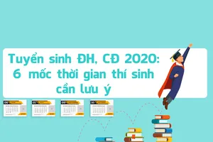 Tuyển sinh ĐH, CĐ 2020: 6 mốc thời gian thí sinh cần lưu ý