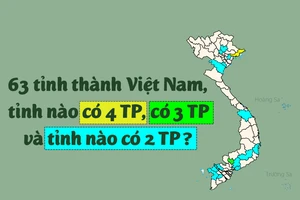 Tỉnh nào ở Việt Nam có 4,3,2 thành phố? 