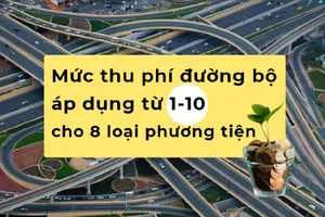Mức thu phí đường bộ áp dụng cho 8 loại phương tiện từ 1-10