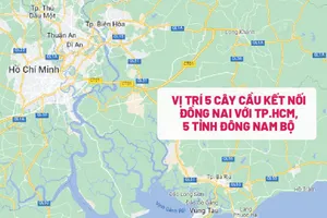 Vị trí 5 cây cầu kết nối Đồng Nai với TP.HCM và các tỉnh Đông Nam Bộ