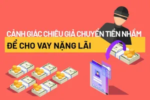 Infographic: Cảnh giác chiêu giả chuyển tiền nhầm để cho vay nặng lãi