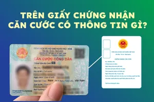 Trên giấy chứng nhận căn cước có thông tin gì?
