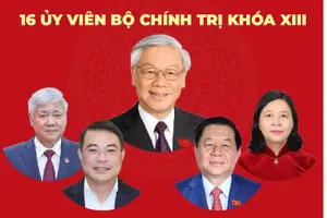 Danh sách 16 Ủy viên Bộ Chính trị khóa XIII tính đến ngày 18-5-2024