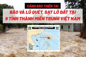 Cảnh báo bão Yinxing và lũ quét, sạt lở đất tại 9 tỉnh thành miền trung Việt Nam