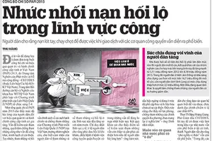 Đừng để nạn hối lộ thêm nhức nhối! 