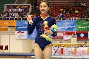 Hà Thanh đoạt HCV giải thể dục Korea World Top 2014