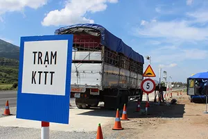 Vận hành trạm cân lưu động tại Ninh Thuận 