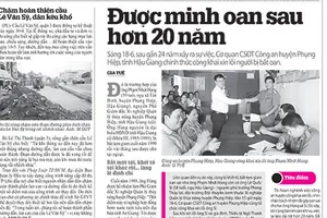 Đừng để người bị oan mỏi mòn chờ công lý