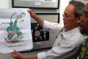 “Hướng về biển Đông” qua góc nhìn họa sĩ biếm 