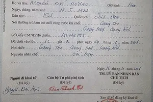 Chết chín năm vẫn được cấp giấy khám sức khỏe