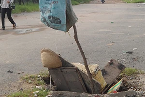 Nắp hố ga nguy hiểm