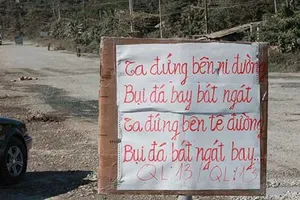 Bụi vẫn hoàn bụi trên quốc lộ 13