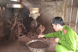 Bắt một xưởng chế biến cà phê thu gần ... 2 tấn đậu, bắp 