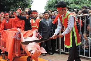 Lễ hội chém lợn: Chuyển từ chém sang cắt