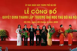 Thành lập Trường ĐH Thủ đô Hà Nội