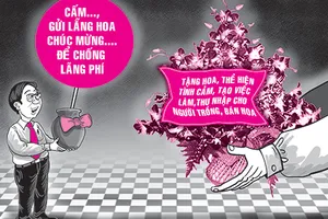 Cấm sở, ngành tặng hoa: Nhiều tranh cãi