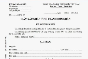 Công chứng nhà đất gặp khó với giấy xác nhận độc thân