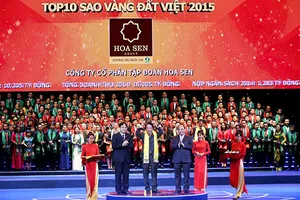 Nhiều doanh nghiệp lớn được vinh danh Sao Vàng Đất Việt 2015