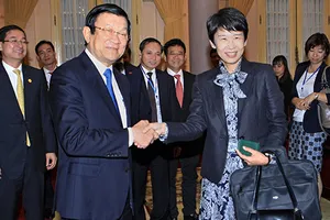 Chủ tịch nước Trương Tấn Sang tiếp đoàn doanh nghiệp Nhật